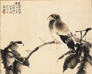 枝にとまる鳥、1886 年