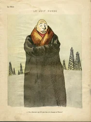 Le Lire』に掲載されたヘルマン・ポール（1864-1940）のイラスト（1935年頃） - ロシアのユダヤ人 - 反ユダヤ主義、ペトロール - ユダヤ人