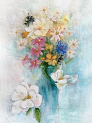 色とりどりの春の花束