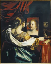 彼女のトイレでの虚栄心または若い女性、c。 1626