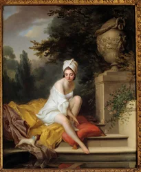 マシュー・ウィリアム・ピータース（1741/1742-1814）の「浴女」の絵 18世紀 パリ コニャック美術館 Jay.Musee Cognacq