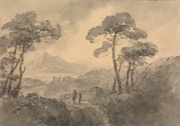 Mountain Landscape with Two Figures on a Winding Road   1443045   ja       japanese Successfully Translated  Original: Scene showing sacrifice, painted tablet from Pitsa, Greece, Greek Civilization, 6th Century BC Translat: Scene showing sacrifice, painted