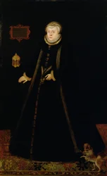 レディー・マーガレット・ダグラス（1515-78）レノックス伯爵夫人の肖像、ダニエル・マイテンス（1590年頃-1648年頃）の後（油彩・キャンバス