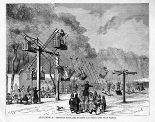 1876年にエジプトのアレクサンドリアで開催された大バイラム祭で大人気