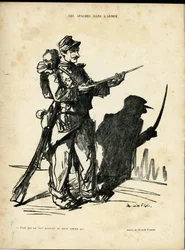 リカルド・フローレス（1878-1918）によるイラスト（Le Lire, 22/01/10） - 軍隊の中のアパッチ - 近接するアパッチ - 影と光