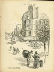 Ricardo Flores (1878-1918)によるイラスト（Le Rire誌、05/12/08） - Les chiffonniers de Paris - Metiers, Architecture Urbanisme, Tree - Chiffonniers