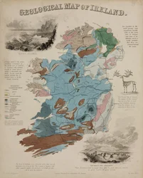 アイルランドの地質図」1850年代頃