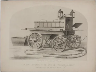 ロンドン・ブリゲードの消防車「プリンス・アルバート」1880年頃