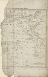 クックの航海の地図、1780年頃