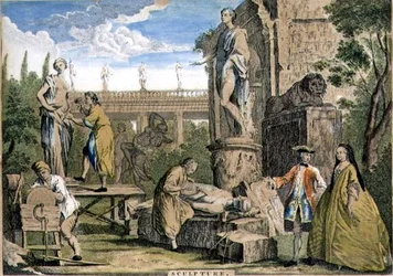 W.ハーバート、F.ブル、ジョン・ボイデル（1719-1804）による「彫刻」（1750年頃）（アクアチント