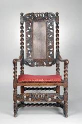 アームチェア、1680年頃（ウォールナット