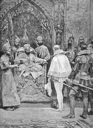 1615年、インドのイギリス大使（リトグラフ