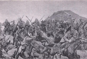 エランスラーグテの戦い：騎兵隊の突撃（リトグラフ