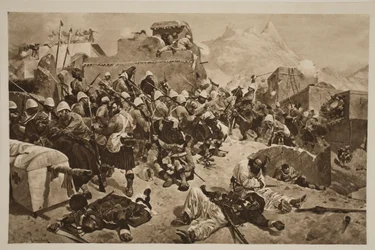 カンダハール：「The Illustrated London News」（1901年）の第92回ハイランダーと第2回グルカストウミングガウディムラサヒブダッド