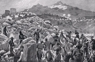 トルコに対するクレタンの反乱、「ハッチンソンの国家の歴史」のイラスト