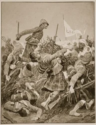 アトバラの戦いでザレバを襲撃したシーフォースハイランダーズ、「19世紀の戦い」Vol。 V：A.ヒリアードアッタリッジ作の90年代のキャンペーン