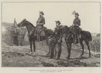 チューリッヒ湖のホルゲンにあるスイス軍団のレビュー