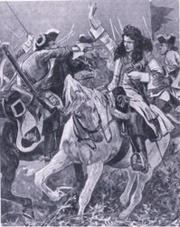 1709年9月11日、マルプラケの戦い、陸と海でのイギリスの戦い、1915年のイラスト