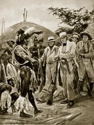 1824年のナタールのイギリス人、「ハッチンソンのイギリス国民の物語」、1923年頃のイラスト