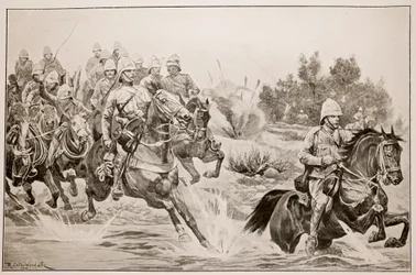大きな進歩：ヴァール川を渡る王立馬砲（騎兵師団）