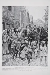 詐欺師の罰、「ハッチンソンのイギリス国民の物語」、1923年頃のイラスト