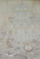 エジプトのハーレムのファンタジー、1865年