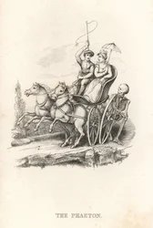 死とフェートンの骸骨。 1827年（彫刻）