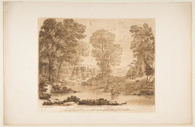 キューピッドとプシュケのいる風景、1776年。
