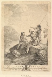 3人の兵士、1766-67年。
