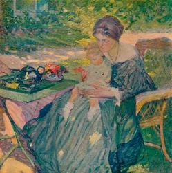 「庭で」、c1911