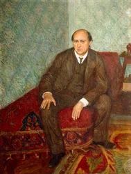 オーストリア、ウィーン、オーストリアの作曲家アーノルド・ショーンバーグ（1874-1951）の肖像（絵画