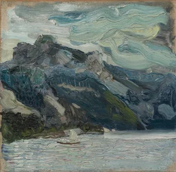 ギリシャを眠る山のあるトラウン湖、1907年