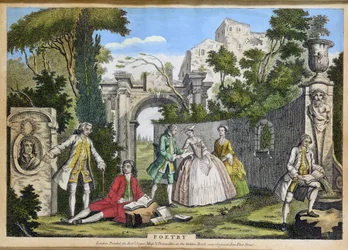 詩、パブ。ロバート・セイヤー（fl.1750-80）c.1750（アクアチント）
