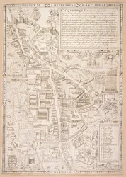 ケンブリッジの地図、カイウス「ヒストリアカンタブリゲンシスアカデミア」、1574年