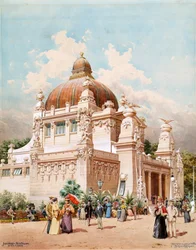 ウィーン ジュビリー エキスポ 1898。ウィーン市のパビリオン、1898。