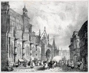 古代フランス、ノルマンディーの絵のようにロマンチックな旅：ジゾーのサン・ジェルヴェ教会とサン・プロテ教会