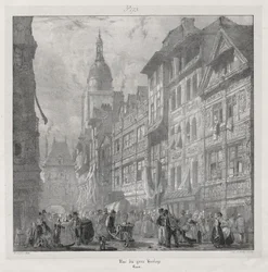 古代フランス、ノルマンディーの風光明媚でロマンチックな旅: Rue du Gros Horloge, Rouen