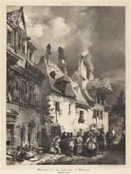 ブザンソンの郊外の通りの風景（View of a Street in the Outskirts of Besançon）