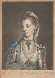 シャーロット女王、1762年頃（版画）