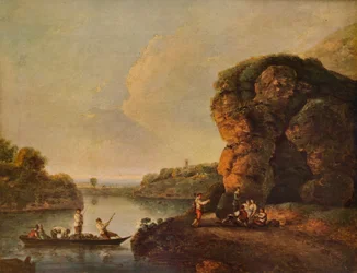 川とボートのある風景、c1758、1938