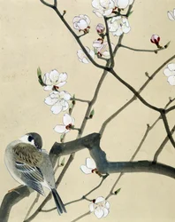 鳥 - リウ・チムによる日本画、19世紀後半