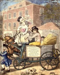 A Lesson Westward or a Morning Visit to Betty Cole, Hammersmith Turnpike c.1782 (print)