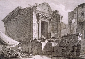 アスクレピオス神殿の眺め、パブ。 1764年。