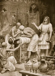 死者を防ぐ、「国家の歴史」、c.1910（litho）のイラスト