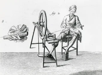 素朴な経済学、綿、164438のデニスDiderot 1713-84彫刻bw写真詳細によって百科事典から