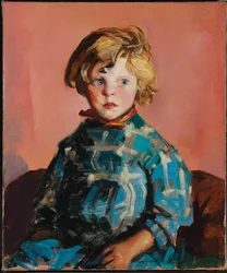 青い格子縞のドレス