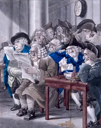 「Stock-Jobbers Extraordinary」、証券取引所、ロンドン、c1795