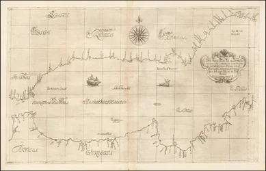 1646年、ロバート・ダドリーによる西地中海とジブラルタルの地図