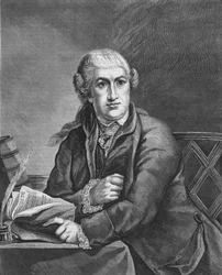 シェイクスピアの『マクベス』の役作りをするイギリスの俳優デイヴィッド・ギャリック（1717～1779年）：ロバート＝エドワード・パインの絵画をもとにした19世紀の版画。ビアンケッティ・コレクション。