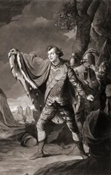 イギリス人俳優サミュエル・レディッシュ肖像画。(プリント）